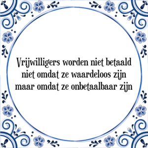 vrijwilliger vrijwilliger